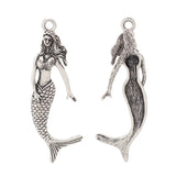6pcs Mermaid Charms Pendants for Necklace Making Findings