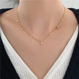 Water Drop CZ Charm Choker Necklace for Women