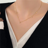 Water Drop CZ Charm Choker Necklace for Women