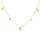 Water Drop CZ Charm Choker Necklace for Women