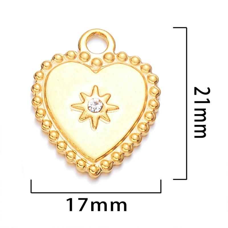 10pcs Stainless Steel Rhinestone Sun Charm Pendants DIY Women NecklaceEarrings