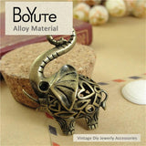 10Pcs 45*31*14MM Hollow Elephant Charm Pendants Antique Bronze DIY Jewelry