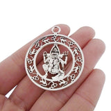 5pcs Large Ganesha Elephant God Charms Pendants Necklace Jewelry Making