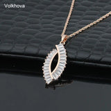Charming Big Zircon Rose Pendant For Women