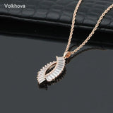 Charming Big Zircon Rose Pendant For Women