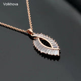 Charming Big Zircon Rose Pendant For Women