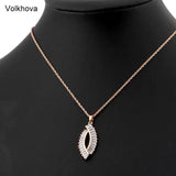 Charming Big Zircon Rose Pendant For Women