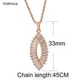 Charming Big Zircon Rose Pendant For Women