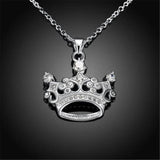 Noble Crown CZ Pendant Necklace 925 Sterling Silver