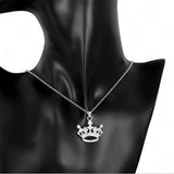 Noble Crown CZ Pendant Necklace 925 Sterling Silver