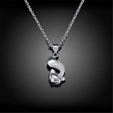 925 Silver Fox Pendant Necklace Cubic Zirconia Charm Sterling Silver Necklace