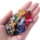 10Pcs Turquoise Rose Pendant Necklace for Women Jewelry Making DIY
