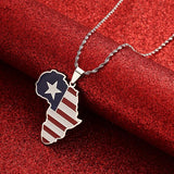 LIBERIA Map Flag Charms Pendant Necklaces Liberians Jewellery Middle East