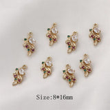 Zircon Flower Necklace Pendant Earrings Charms for Jewelry Making DIY