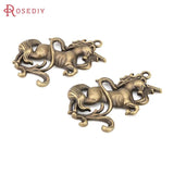 10PCS Antique Bronze Unicorn Horse Charms Pendants Jewelry Making Supplies