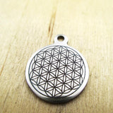 10pcs Flower of Life Stainless Steel Charms - Customized - DIY Pendants
