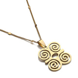 Stainless Steel African Symbol Pendant Necklace DWENNIMMEN Humility Strength