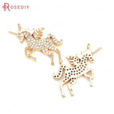 Champagne Brass Unicorn Charms Pendants Jewelry Making DIY