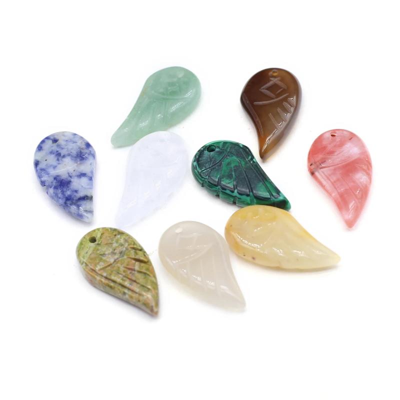 5 Pcs Agate Stone Pendants for Jewelry Making