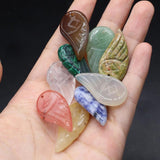 5 Pcs Agate Stone Pendants for Jewelry Making
