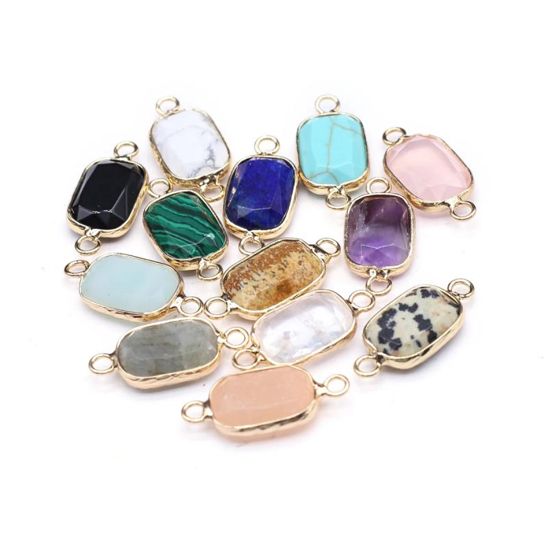 5 Pcs Agate Pendant Charms for Jewelry Making Necklace Gift