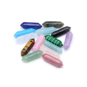 10 Pcs Random Natural Crystal Stone Pendants for Jewelry Making
