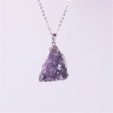 Natural Stone Raw Mineral Quartz Geode Crystal Charms Pendant