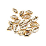10PCS Shell Pendant Printing Conch Shell Charms Jewelry Making DIY Necklaces