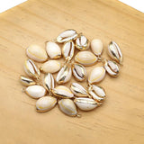 10PCS Shell Pendant Printing Conch Shell Charms Jewelry Making DIY Necklaces