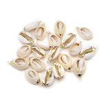 10PCS Shell Pendant Printing Conch Shell Charms Jewelry Making DIY Necklaces