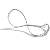 Stainless Steel Short Chain Torques Choker Necklace Metal Charm Jewelry