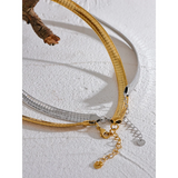 Stainless Steel Short Chain Torques Choker Necklace Metal Charm Jewelry