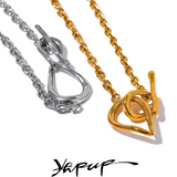 Stainless Steel Pendant Necklace Statement Metal Chain Collar Charm Jewelry