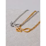 Stainless Steel Pendant Necklace Statement Metal Chain Collar Charm Jewelry