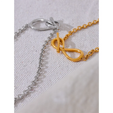 Stainless Steel Pendant Necklace Statement Metal Chain Collar Charm Jewelry