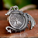 Viking Nordin Tree of Life Necklace Vintage Stainless Steel Jewelry