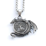 Viking Nordin Tree of Life Necklace Vintage Stainless Steel Jewelry