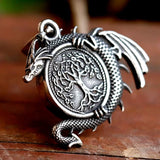 Viking Nordin Tree of Life Necklace Vintage Stainless Steel Jewelry