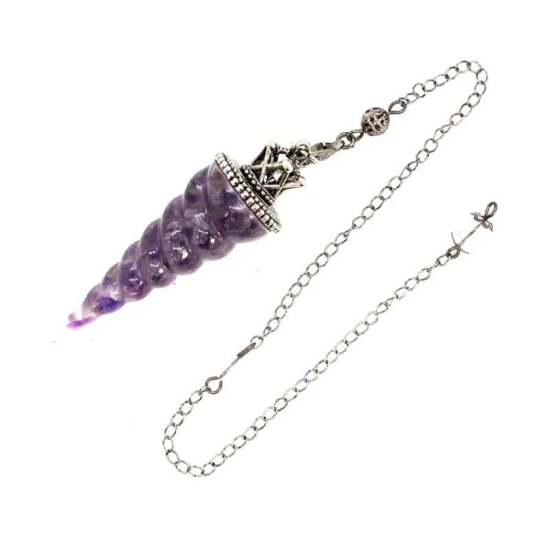 KFT 7 Chakra Crystal Spiral Pendulum Dowsing Divination