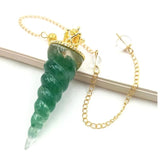 KFT 7 Chakra Crystal Spiral Pendulum Dowsing Divination