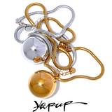 25mm Stainless Steel Big Ball Pendant Necklace Real Plated Waterproof