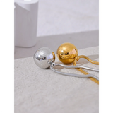 25mm Stainless Steel Big Ball Pendant Necklace Real Plated Waterproof