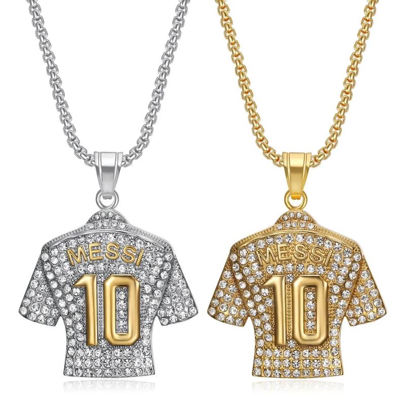 Lionel Messi #10 Pendant Chain Necklace For Men Soccer Fan