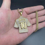 Lionel Messi #10 Pendant Chain Necklace For Men Soccer Fan