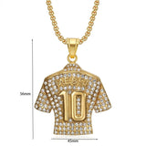 Lionel Messi #10 Pendant Chain Necklace For Men Soccer Fan