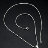 Retro Motorcycle Engine Pendant Necklace Men Stainless Steel