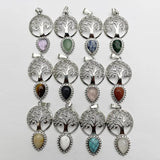 Gem Stone Alloy Money Tree Necklace Pendant for Jewelry Making