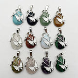 Gem Stone Alloy Money Tree Necklace Pendant for Jewelry Making