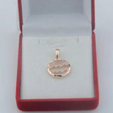 Rose Gold Cross Pendant Necklace with Cubic Zirconia 585 Chain