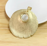 Matt Large Open Irregular Round Charm Pendant for Necklace Making